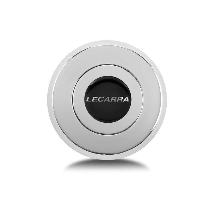 3631 Horn Button, Fits w/Vette Wheel Steering, Billet Aluminum, Single Contact, Logo, Polished