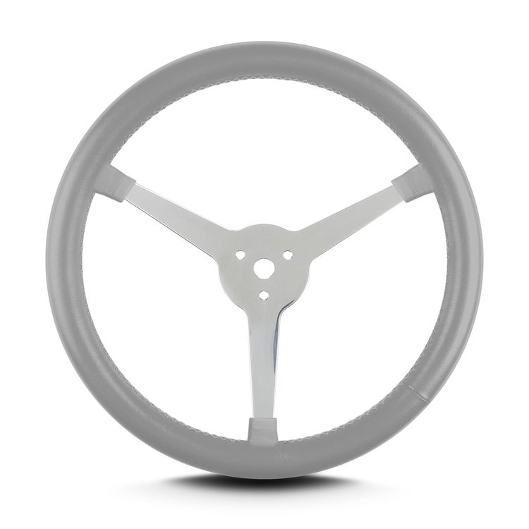 40007 Lake Steering Wheel, Light Grey, Polished 3 Spokes