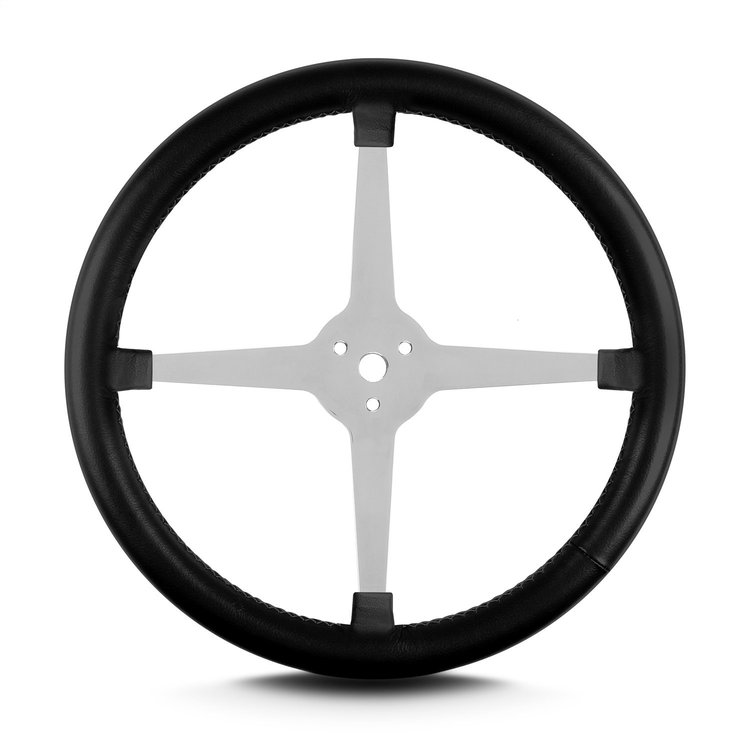 40401 Lake Steering Wheel, Black, Polished 4 Spokes