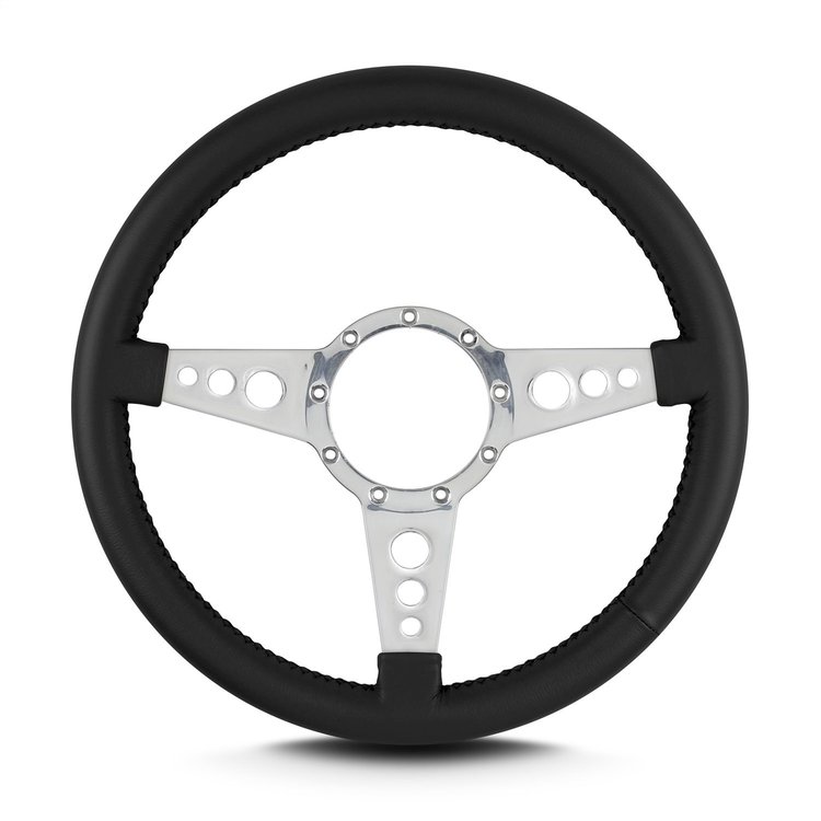 42201 Mark 4 GT Steering Wheel, Black, Polished Spokes, 14 in. Standard Grip