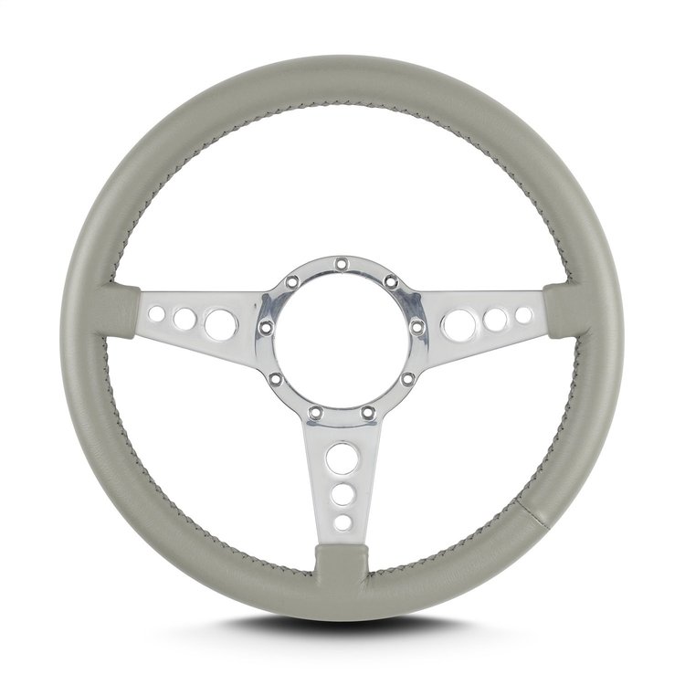 42207 Mark 4 GT Steering Wheel, Light Grey, Polished Spokes, 14 in. Standard Grip
