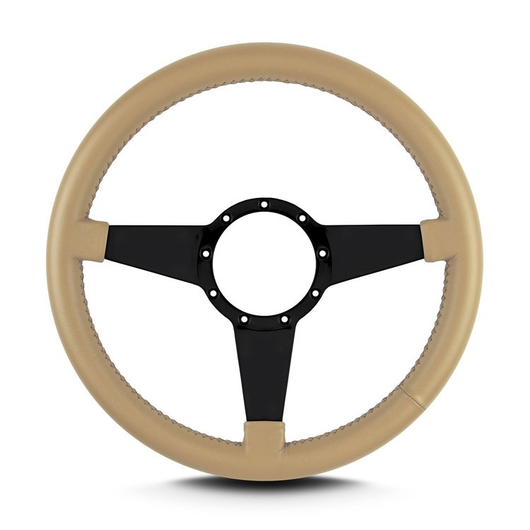 45209 Mark 4 Standard Steering Wheel, Tan, Black Spokes, 14 in. Standard Grip