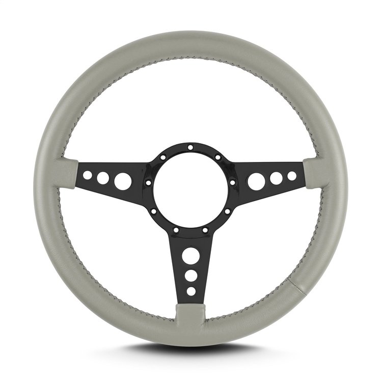 46207 Mark 4 GT Steering Wheel, Light Grey, Black Spokes, 14 in. Standard Grip