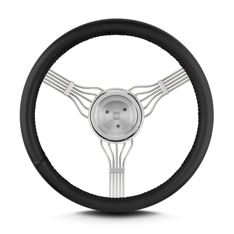 55601 Banjo Steering Wheel, Fits w/3-Bolt Hub, Black