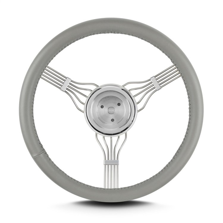 55607 Banjo Steering Wheel, Fits w/3-Bolt Hub, Light Grey