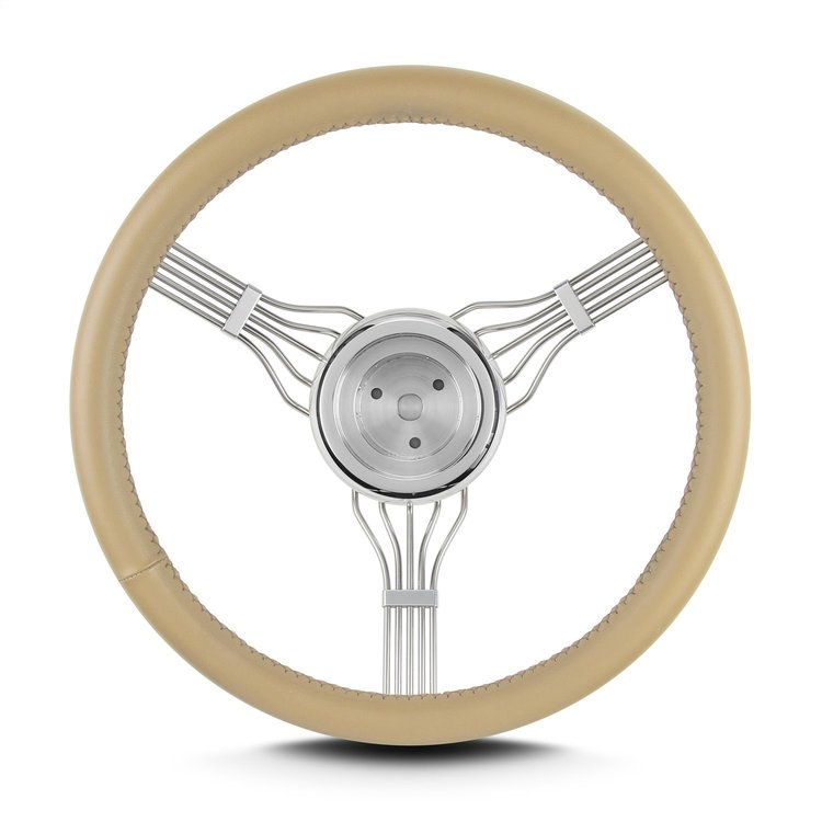 55609 Banjo Steering Wheel, Fits w/3-Bolt Hub, Tan