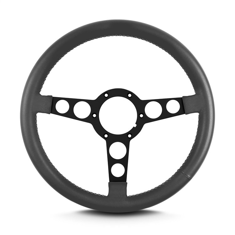 61406 Trans Am Steering Wheel, Dark Grey, Black Anodized