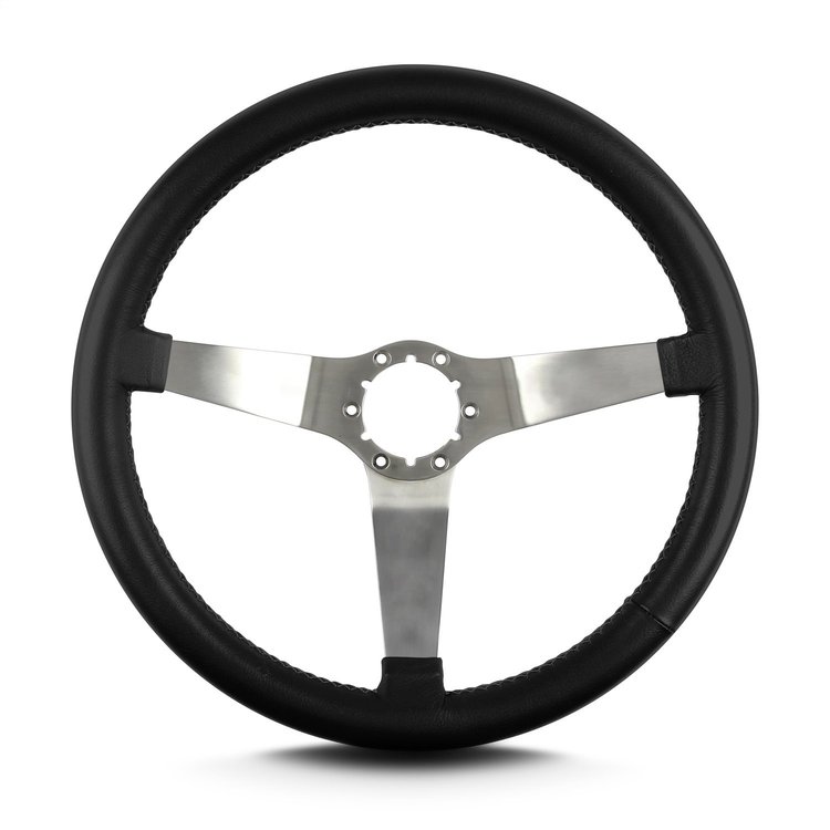 65201 Vette 3 Steering Wheel, Black, Brushed Spokes, 14 in. Standard Grip