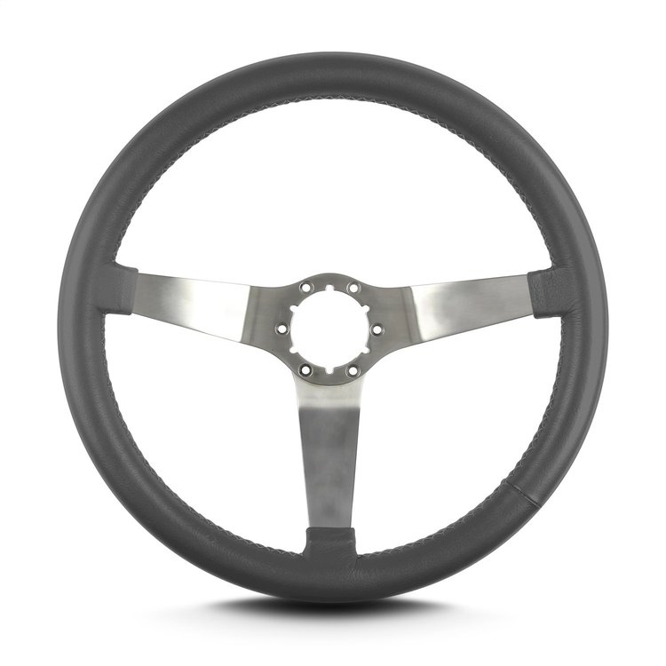 65206 Vette 3 Steering Wheel, Dark Grey, Brushed Spokes, 14 in. Standard Grip
