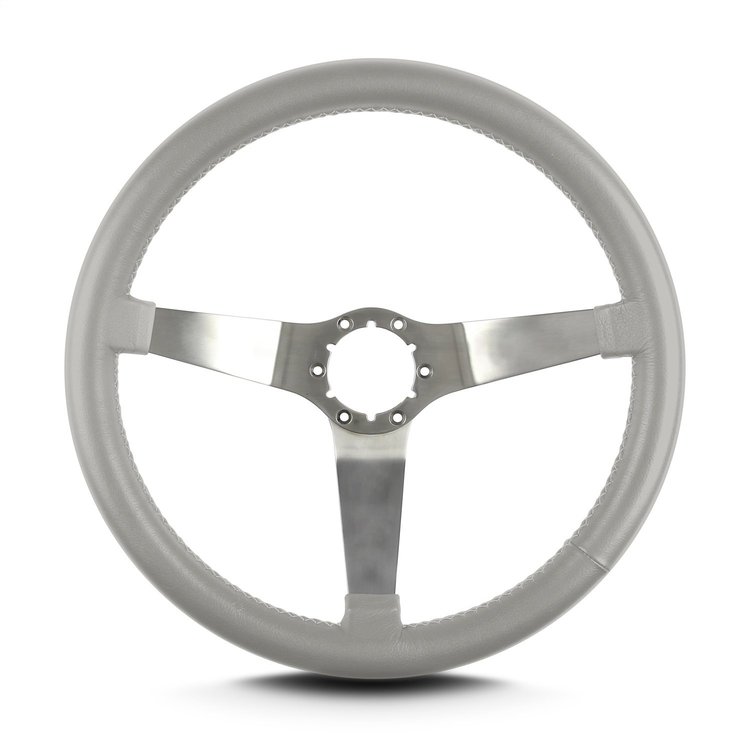 65207 Vette 3 Steering Wheel, Light Grey, Brushed Spokes, 14 in. Standard Grip