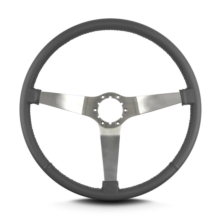 67406 Vette 3 Steering Wheel, Dark Grey, Brushed Spokes, 15 in. Thin Grip