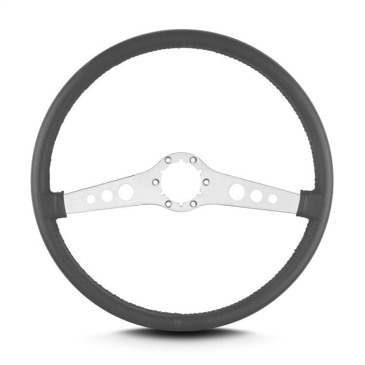 67706 SS Steering Wheel, Dark Grey, Brushed Spokes, 15 in. Thin Grip