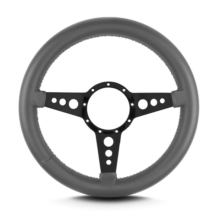 81406 Mark 4 GT Steering Wheel, Dark Grey, Black Spokes, 14 in. Thick Grip