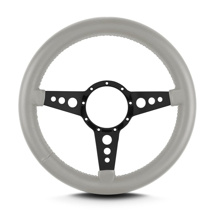 81407 Mark 4 GT Steering Wheel, Light Grey, Black Spokes, 14 in. Thick Grip