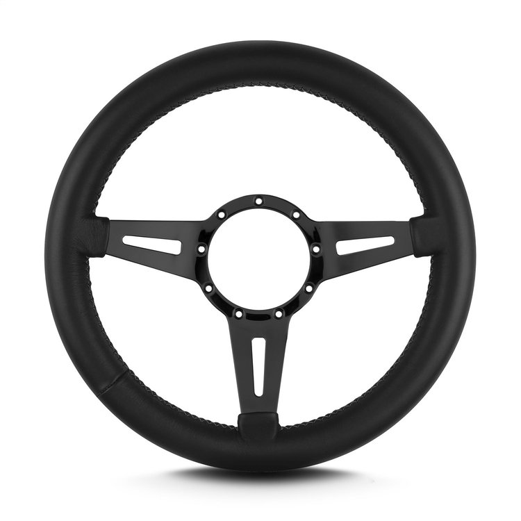 84501 Mark 4 Elegante Steering Wheel, Black, Black Spokes, 14 in. Thick Grip