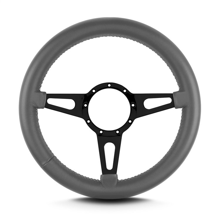 85506 Mark 4 Supreme Steering Wheel, Dark Grey, Black Spokes, 14 in. Thick Grip