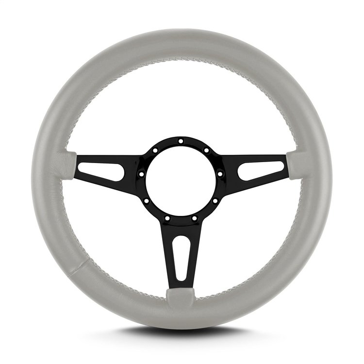 85507 Mark 4 Supreme Steering Wheel, Light Grey, Black Spokes, 14 in. Thick Grip