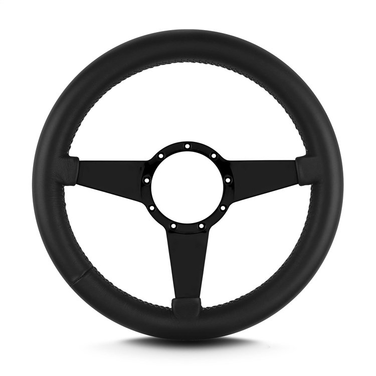 86501 Mark 4 Standard Steering Wheel, Black, Black Spokes, 14 in. Thick Grip
