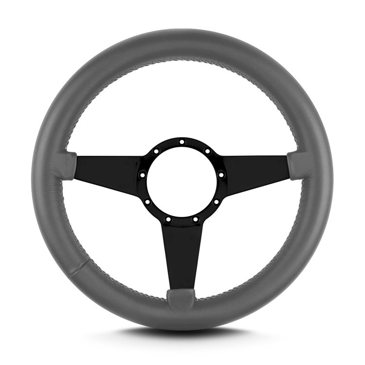 86506 Mark 4 Standard Steering Wheel, Dark Grey, Black Spokes, 14 in. Thick Grip