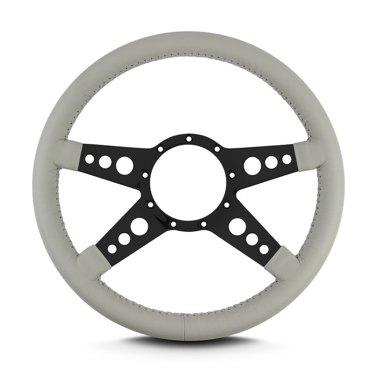 92107 Mark 9 GT Steering Wheel, Light Grey, Black Spokes, 14 in. Standard Grip