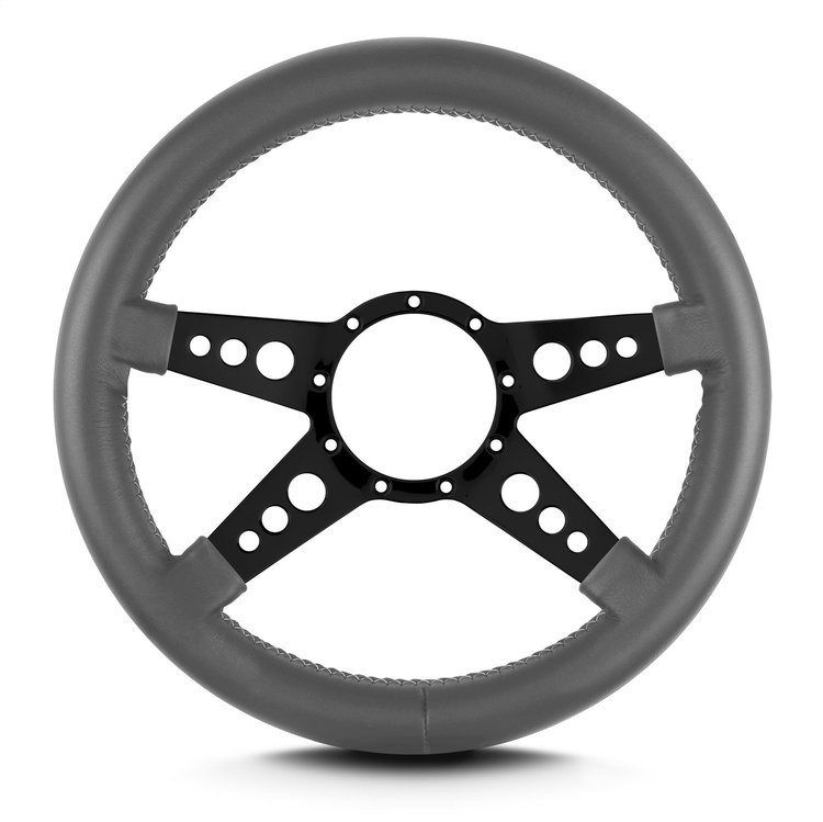 94906 Mark 9 GT Steering Wheel, Dark Grey, Black Spokes, 14 in. Thick Grip
