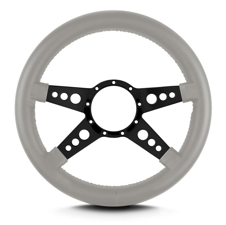 94907 Mark 9 GT Steering Wheel, Light Grey, Black Spokes, 14 in. Thick Grip