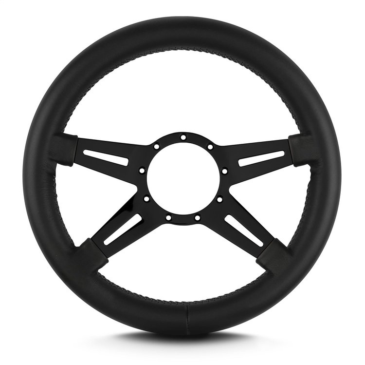 95601 Mark 9 Elegante Steering Wheel, Black, Black Spokes, 14 in. Thick Grip