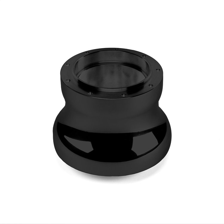 B-12411 Steering Wheel Hub Adapter, Fits w/92-94 Ford Truck/Van/Bronco w/o Airbag, 9-Bolt, Black Billet Aluminum