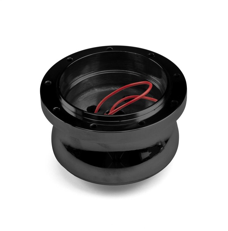 B-12412 Steering Wheel Hub Adapter, Fits w/78-91 Ford w/Locking Column w/o Airbag, 9-Bolt, 3.5 in. Long, Black Billet Aluminum