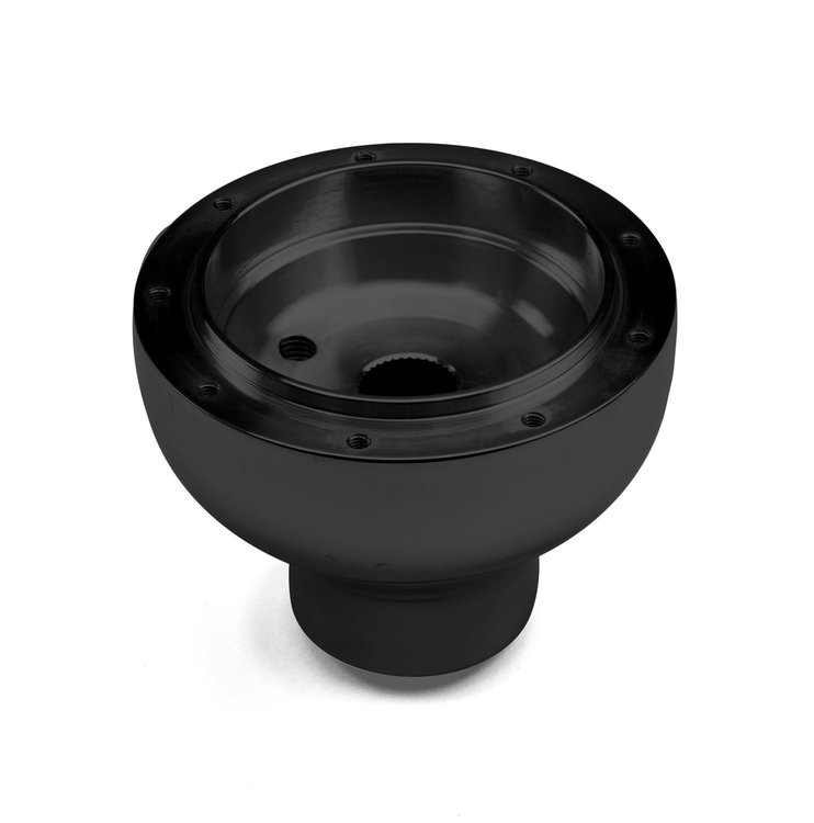 B-13300 Steering Wheel Hub Adapter, Fits w/41-75 Jeep, 9-Bolt, Black Billet Aluminum