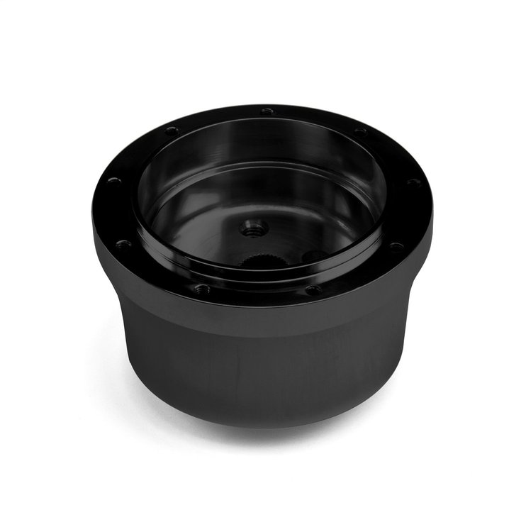 B-16423 Steering Wheel Hub Adapter, Fits w/67-94 GM w/o Air Bag Flaming River Column, 9-Bolt, Black Billet Aluminum