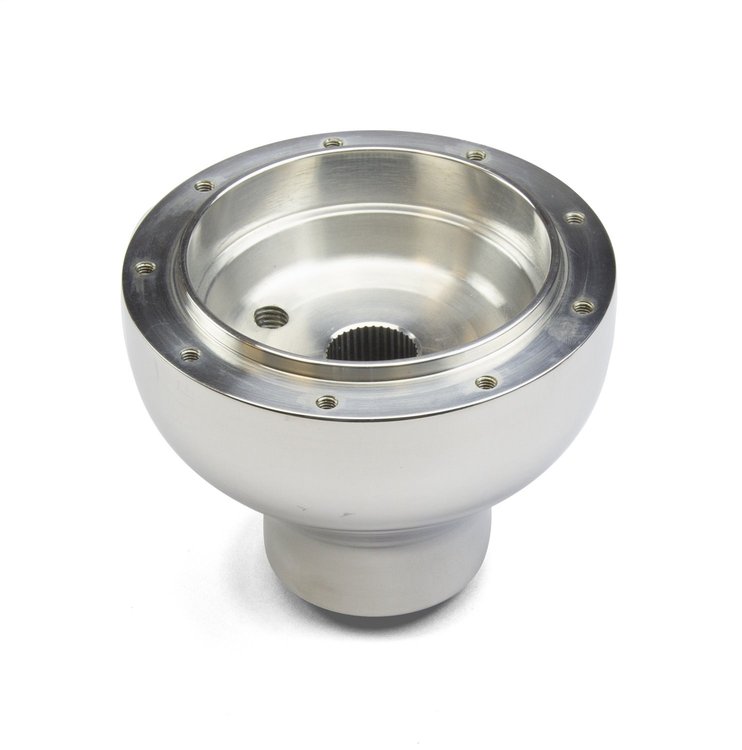 B-23300 Steering Wheel Hub Adapter, Fits w/41-75 Jeep, 9-Bolt, Polished Billet Aluminum