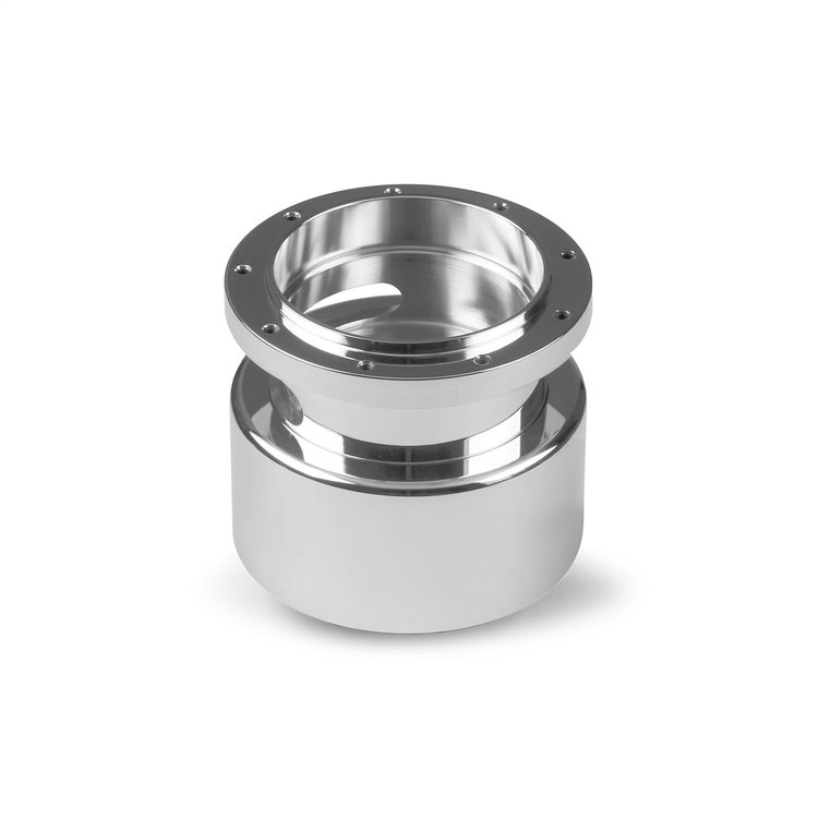 B-26404 Steering Wheel Hub Adapter, Fits w/84-90 GM, 9-Bolt, Telescopic 2 in. Travel Polished Billet Aluminum