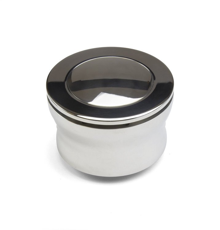 B-64406 Steering Wheel Hub Adapter, Fits w/67-94 GM, 9-Bolt, Polished Billet Aluminum, w/Polished Full Cover Horn Button