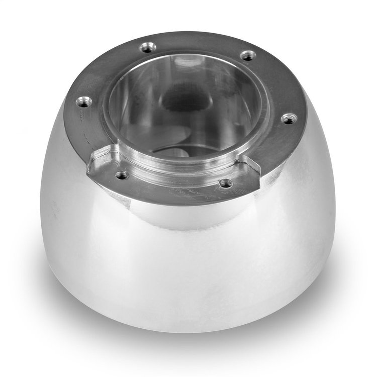 B-66448 Steering Wheel Hub Adapter, Fits w/02-Up GM, 6-Bolt, Vette 3 Spoke, Polished Billet Aluminum