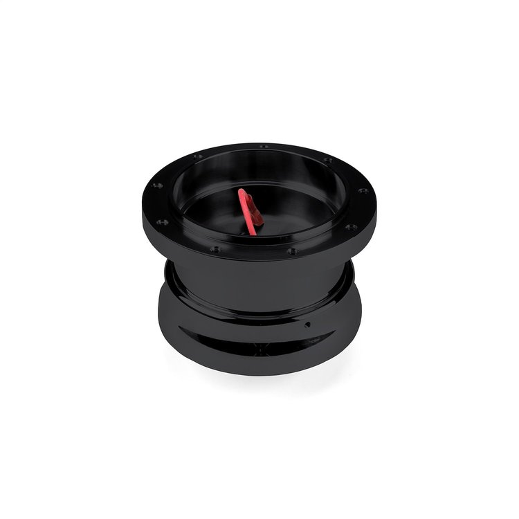 BA-12403 Steering Wheel Hub Adapter, Fits w/61-67 Ford F-Series/Bronco/Van, 9-Bolt Adjustable, Black Billet Aluminum