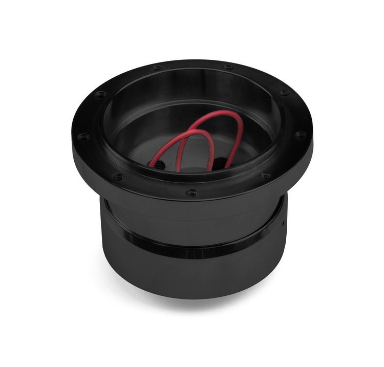 BA-12404 Steering Wheel Hub Adapter, Fits w/Ford Falcon/Fairlane/Ranchero, 9-Bolt Adjustable, Black Billet Aluminum