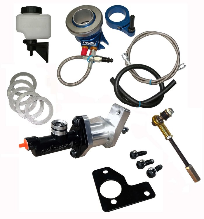 HMFO02501G HYDRAMAX Hydraulic Clutch Actuator System, 1965-66 Ford Mustang, For TKO/T45/3650/T5/T56/Magnum