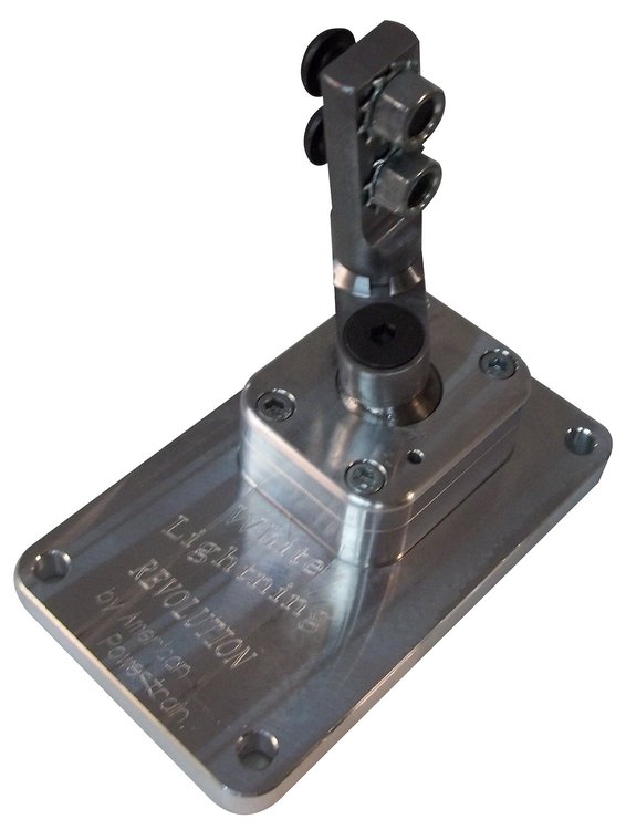 SHWL-30100SR2 White Lightning Short Throw Shifter, Ford Mustang TREMEC T5 5-Speed, 2.25 in. Offset, Billet Aluminum