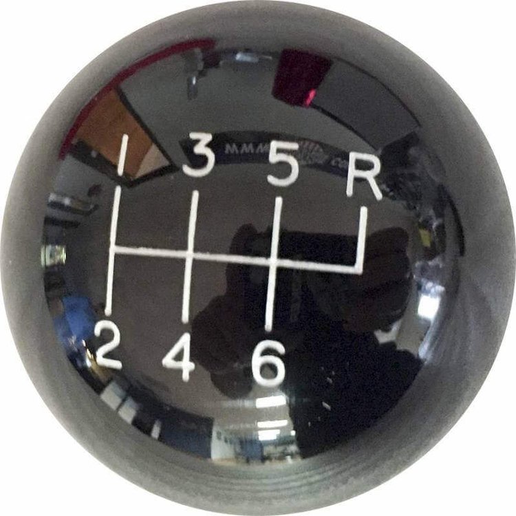 SKUN-10012K 6-Speed Shifter Ball, 2 in. Diameter, Fits 3/8 in.-16 & 3/8 in.-24 Handle, Black