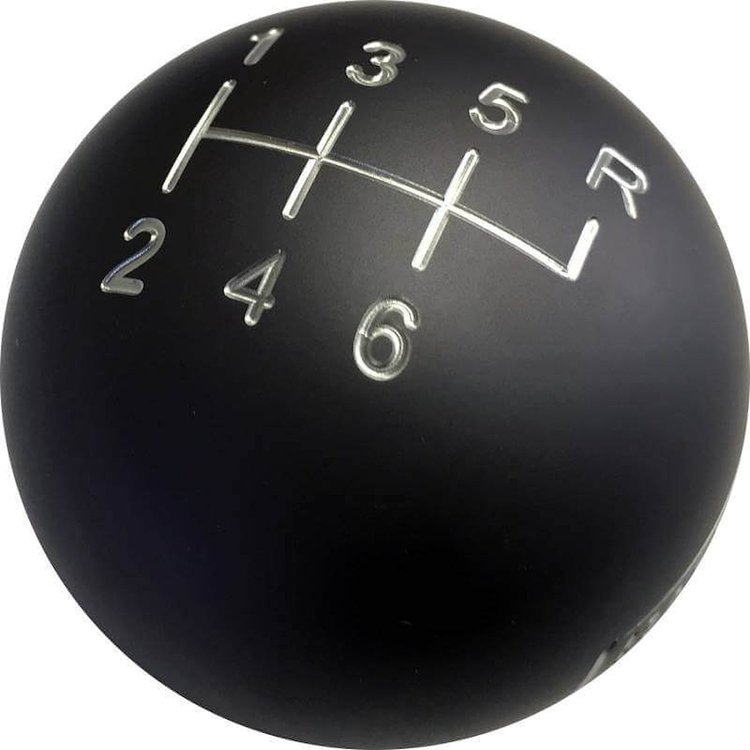 SKUN-10014K 6-Speed Shifter Ball, 2 in. Diameter, Fits 3/8 in.-16 & 3/8 in.-24 Handle, Gunmetal