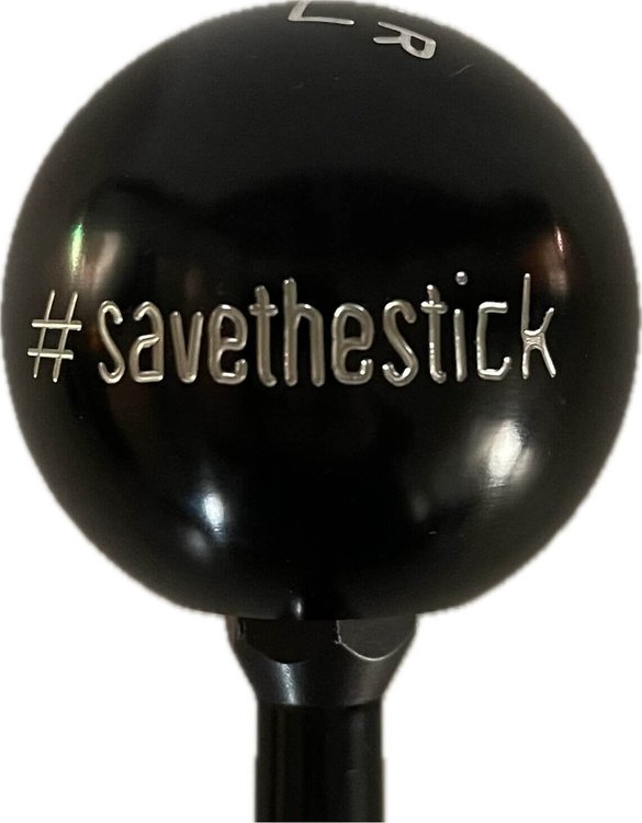 SKUN-10015K 5-Speed "SaveTheStick" Shifter Ball, 2 in. Diameter, Fits 3/8 in.-16 & 3/8 in.-24 Handle, Black, Billet Aluminum