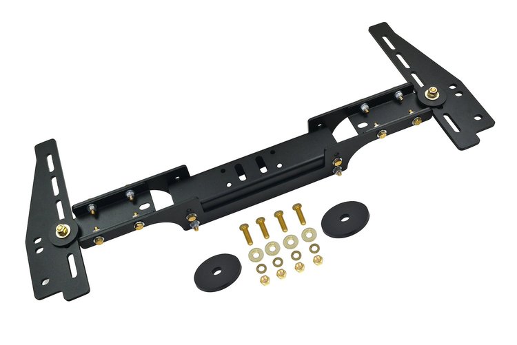XFFO-10101 X-Factor Crossmember, 1965-1972 Ford Mustang to TKX/TKO/T5/AOD, Black Crinkle Powder-Coat