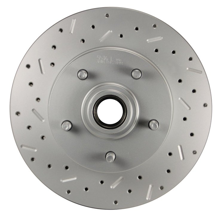 5514 LCDS Disc Brake Rotor, Cross Drilled & Slotted Front Rotor For GM Single-Piston Cars