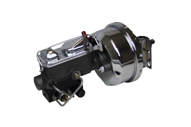 6J4C7 Vacuum Brake Booster, 7 in. Power Booster, 1 in. Bore Master Adjustable Combo Valve (Crome)