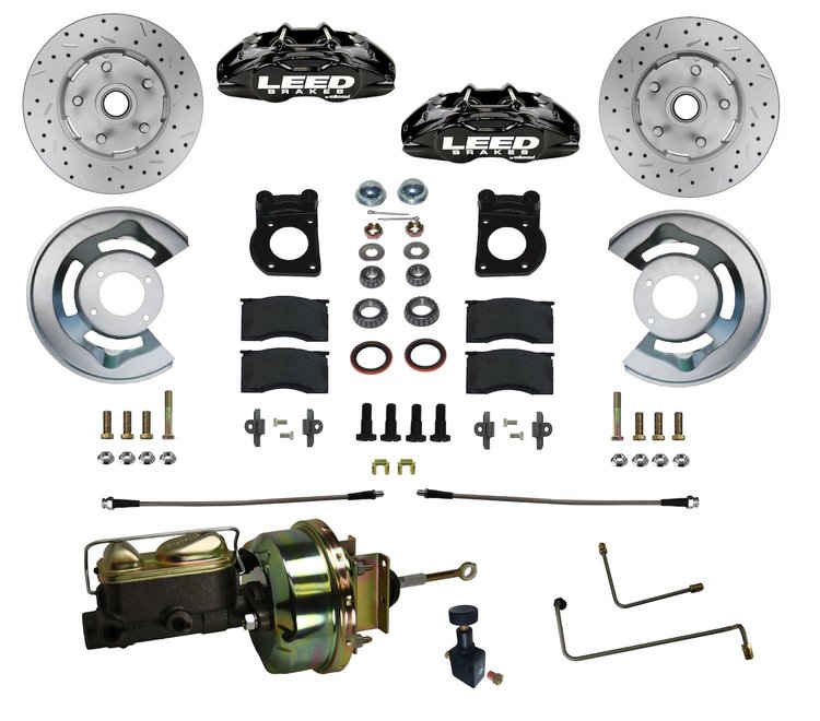 BFC0005-H405AX Brake Conversion Kit, Power Front Kit w/Drilled Rotors & Black Powder Coated Calipers