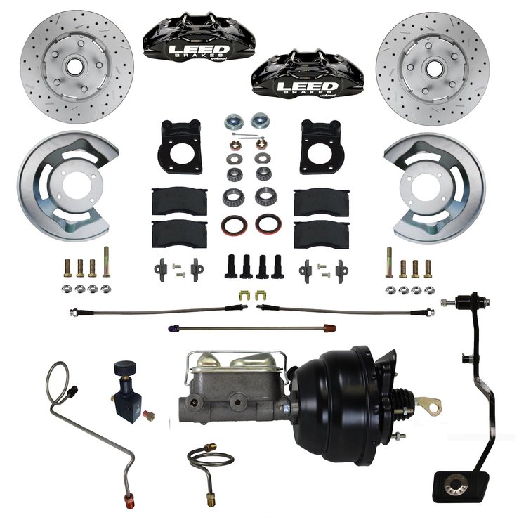 BFC0007-X405MX Brake Conversion Kit, Power Front Kit w/Drilled Rotors & Black Powder Coated Calipers