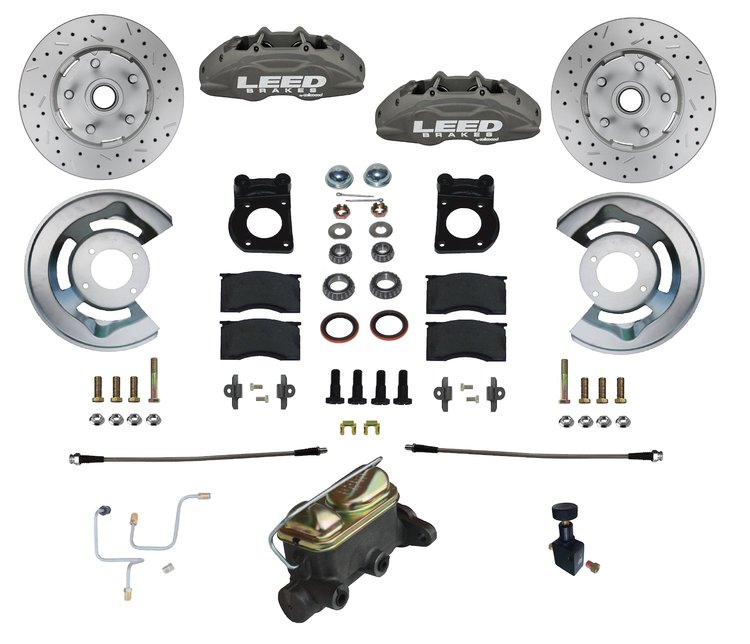 FC0005-405X Brake Conversion Kit, Manual Front Kit w/Drilled Rotors & Anodized Calipers