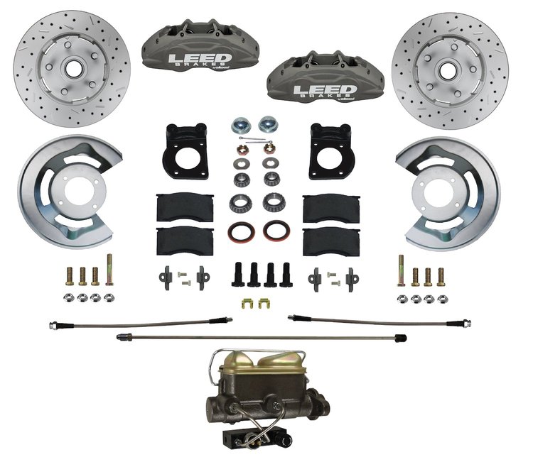 FC0005-4C7X Brake Conversion Kit, Manual Front Kit w/Drilled Rotors & Anodized Calipers