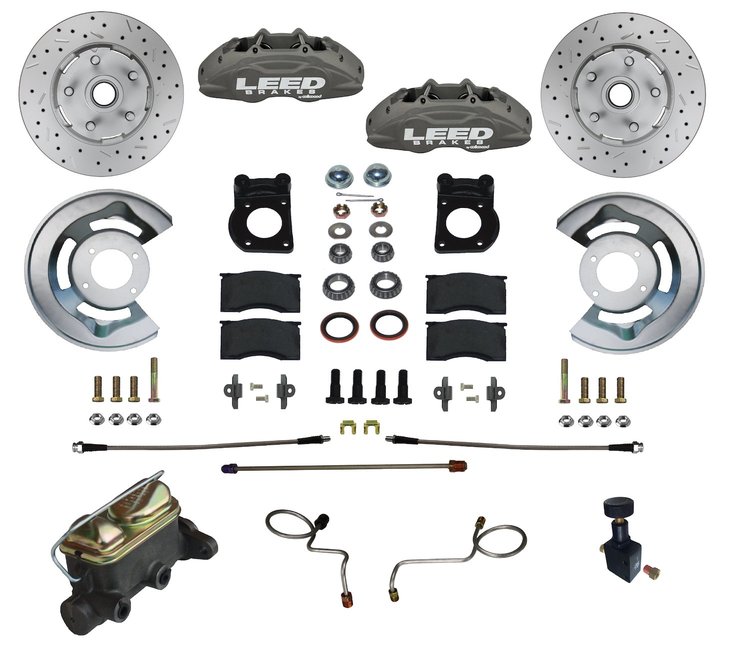 FC0006-405X Brake Conversion Kit, Manual Front Kit w/Drilled Rotors & Anodized Calipers